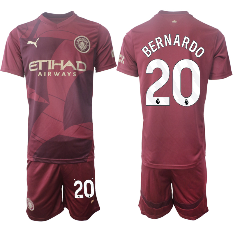 Men 2024-2025 Club Manchester City away red #20 Soccer Jersey